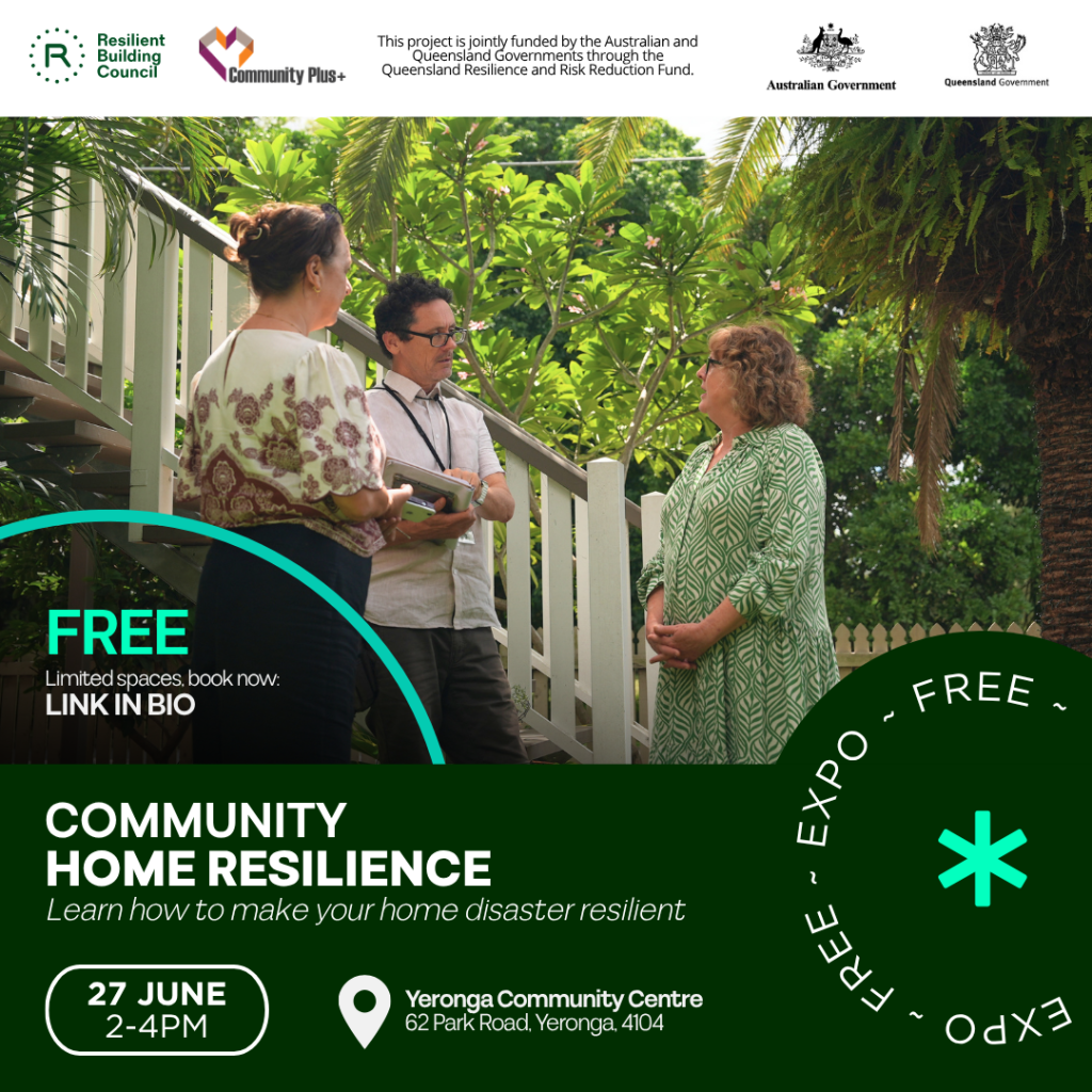Social Media Post - Community home resilience expo Share our socials tile
